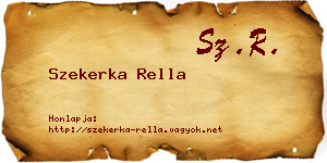 Szekerka Rella névjegykártya